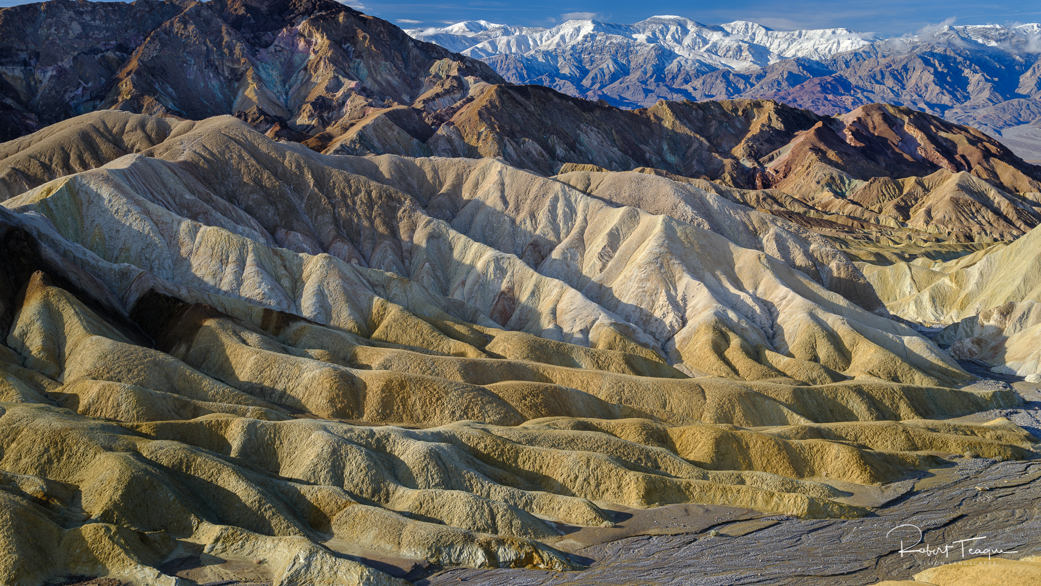 Bentonite Clay Hills from Zabriskie Point, Death Valley National Park, California