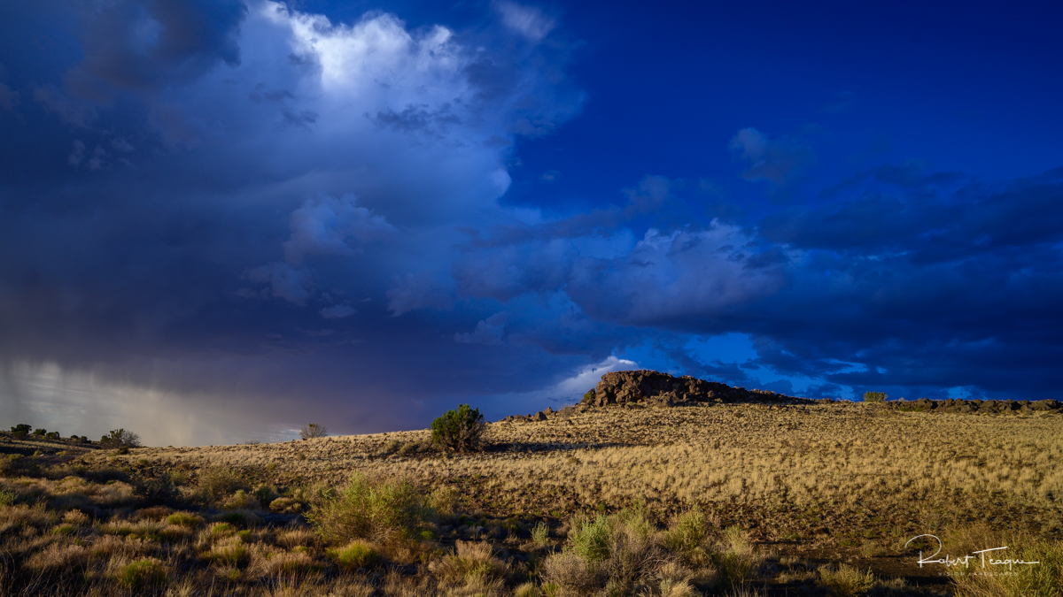Lomaki Ruins and Box Canyon and Thunderstorm, Wupatki National Monument, Arizona